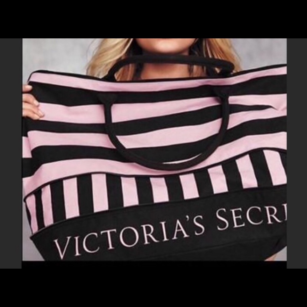 Gently loved Victoria’s Secret pink/black tote